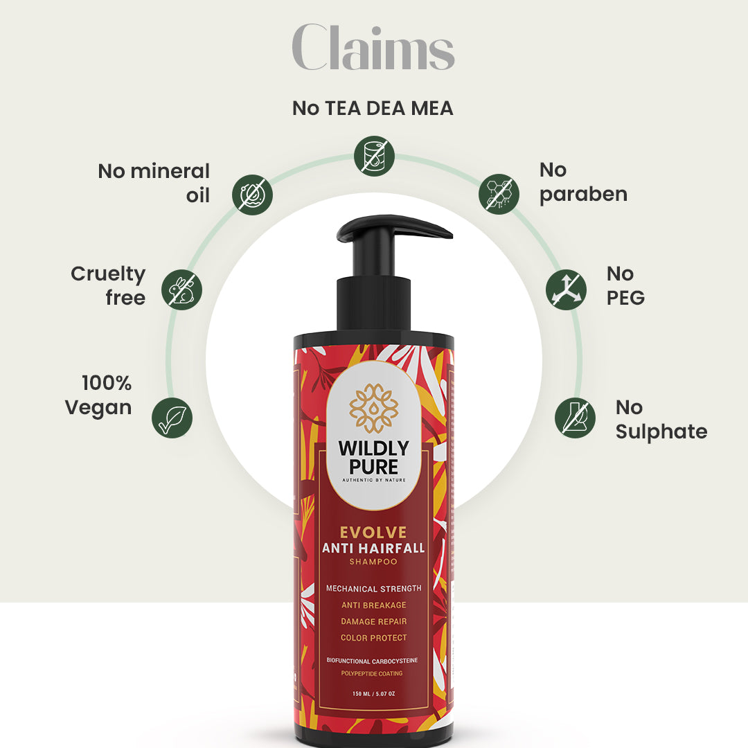 Evolve Hair fall Control Shampoo with Polypeptides & Biofunctional Carbocysteine 150ml