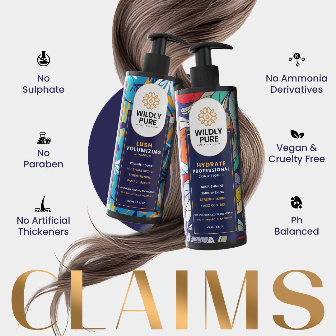 Volumizing shampoo and conditioner combo with Hydrogen Bonding & Biolipid Complex 150ml x 2