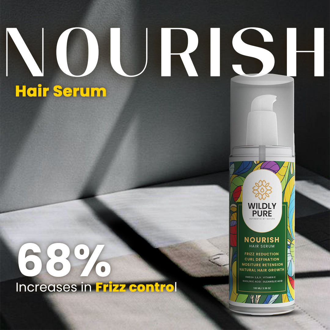 Nourish Hair Serum with Infused Bioactive Molecules for Dry, Frizzy & Curly Hair