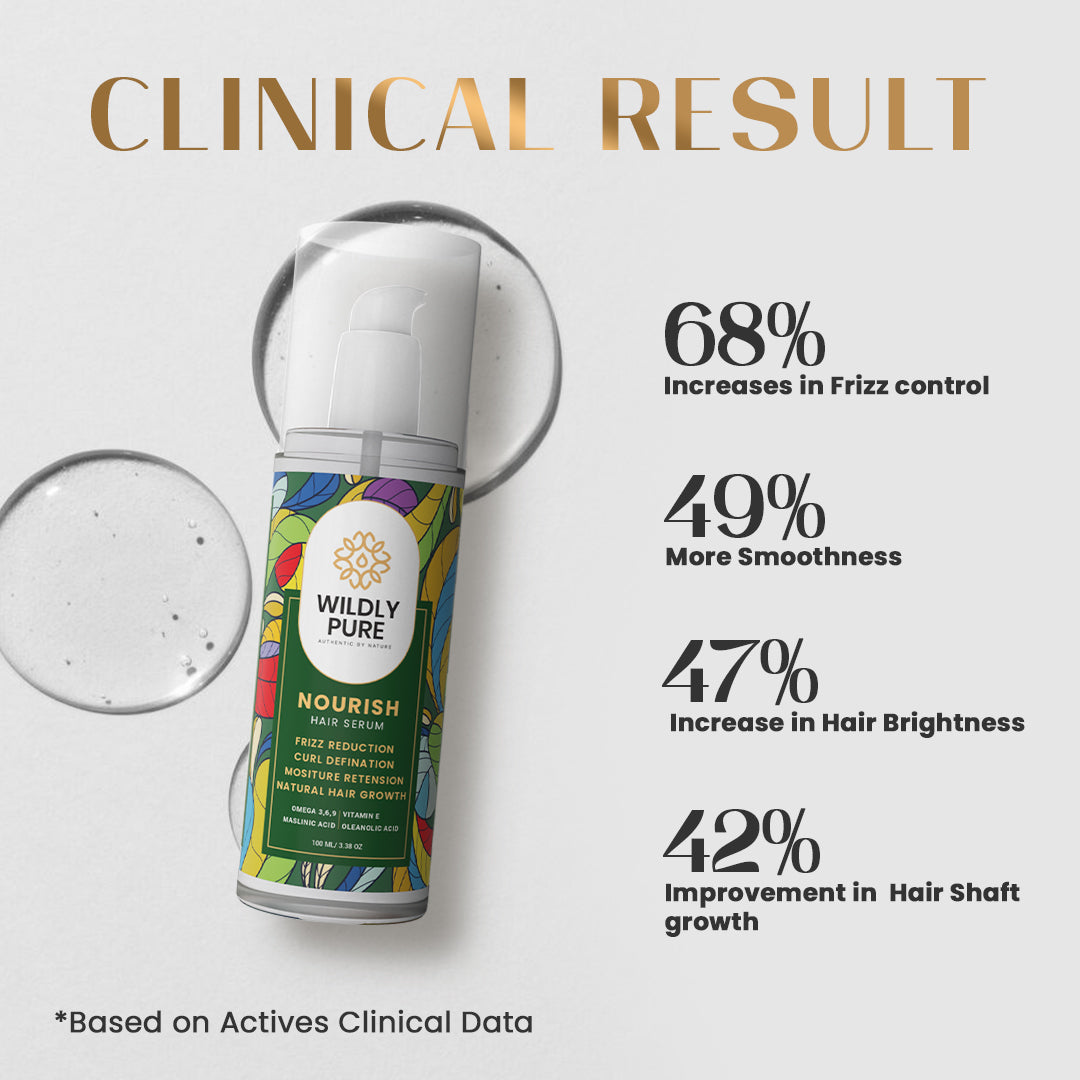Nourish Hair Serum with Infused Bioactive Molecules for Dry, Frizzy & Curly Hair