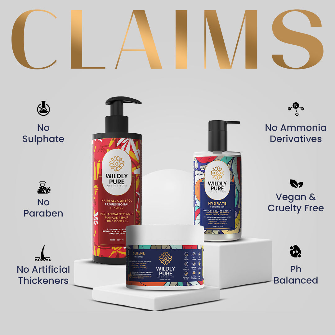 Hair fall Control Kit- EVOLVE HAIR-FALL CONTROL SHAMPOO HYDRATE Conditioner & SERENE Hair Mask