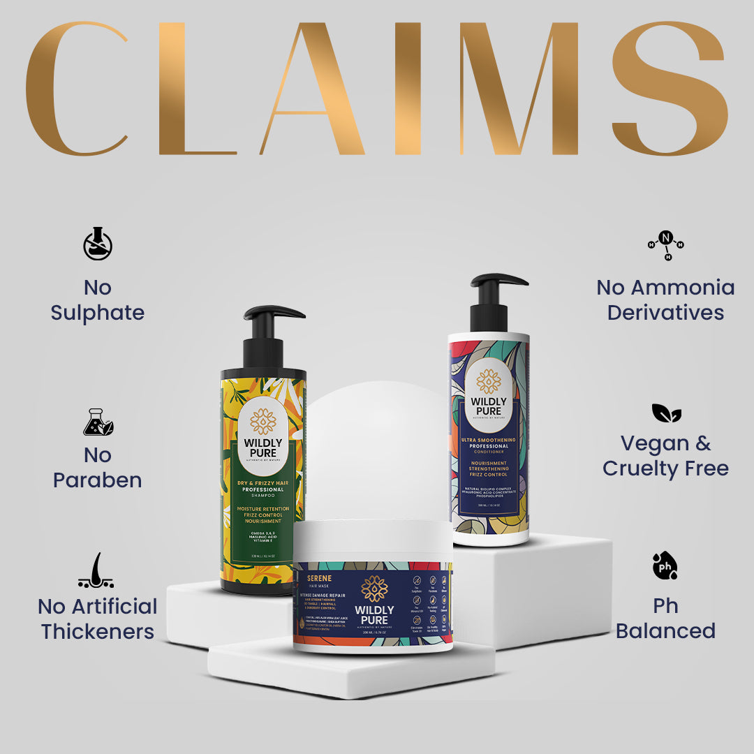 Frizz-Free Curl Care Kit with Shampoo, Conditioner & Hair Mask Pack of 3