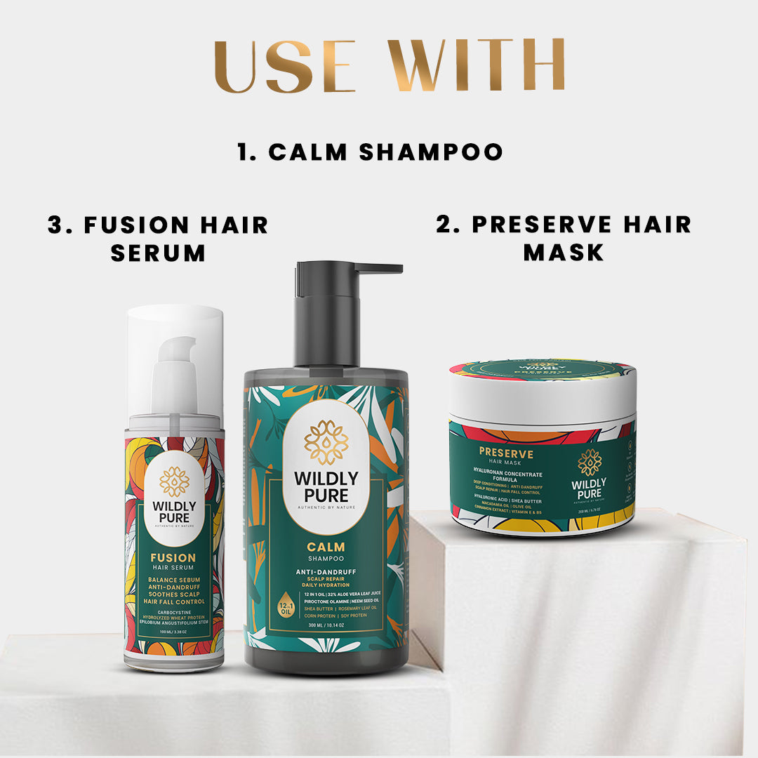 Fusion Hair Serum 2-in-1 Solution for Hair Fall and Dandruff with Hyaluron Concentrate Formula