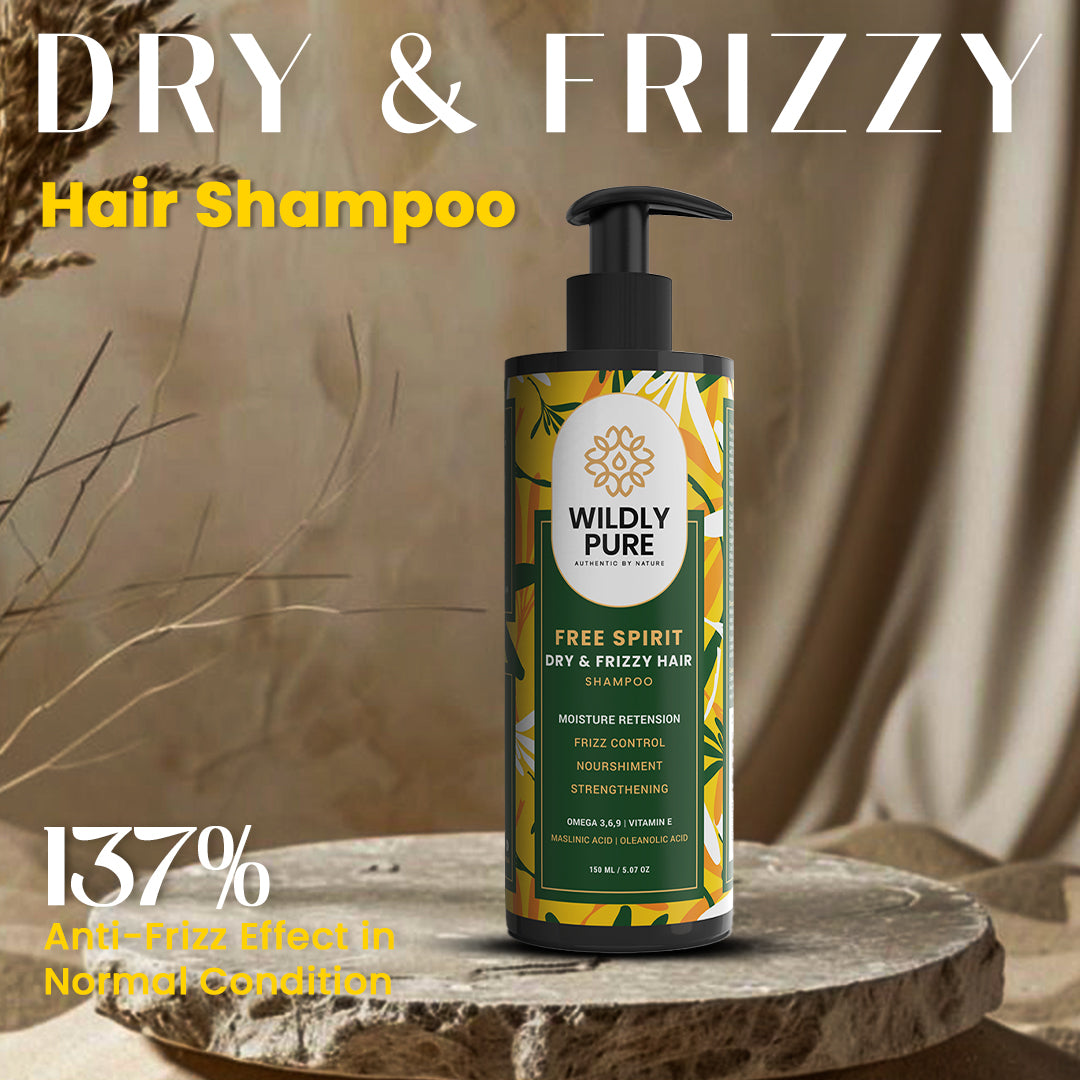 Free Spirit Anti Frizz Shampoo with Omega 3, 6, 9 for Nourishment & moisturization |150mL