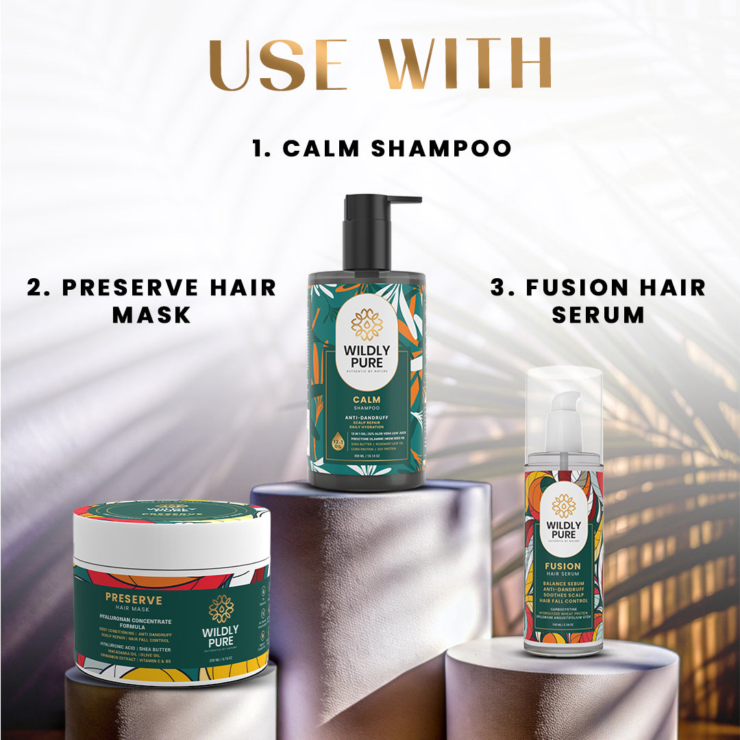 Calm Anti Dandruff Shampoo with Nasturtium Extract, Piroctone Olamine, & Biotin