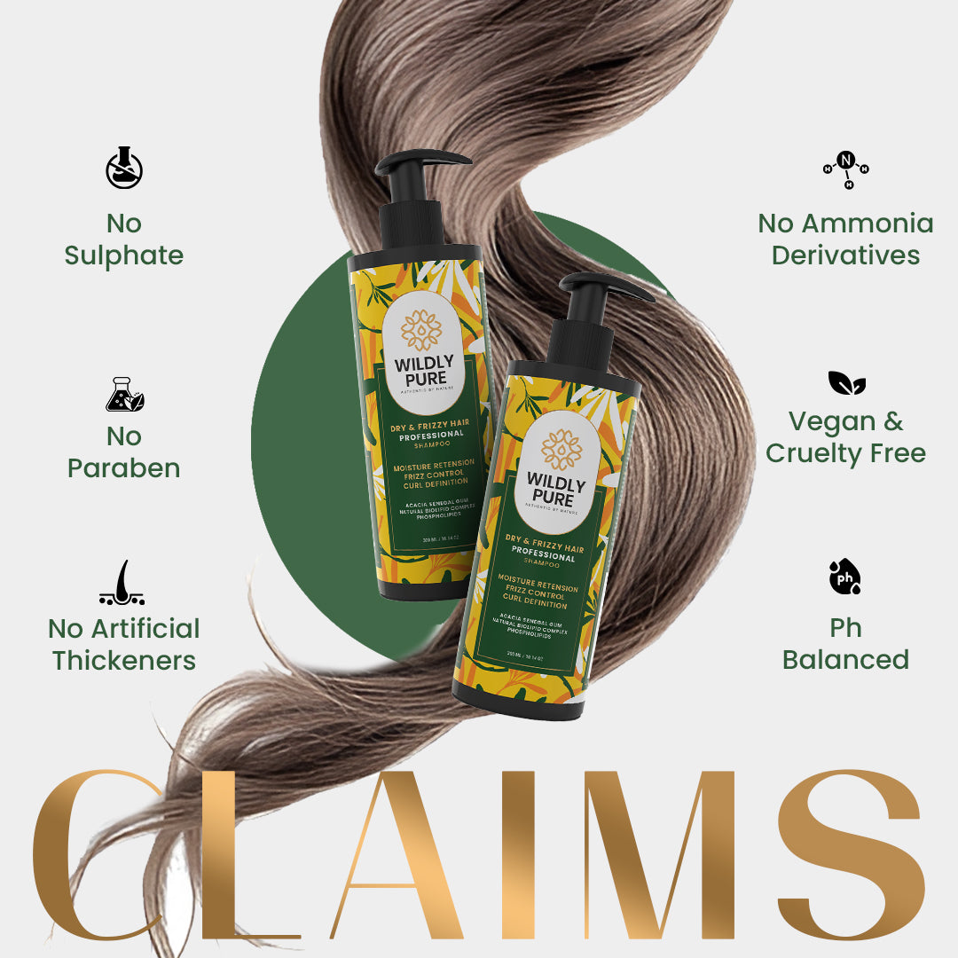 Free Spirit Anti Frizz Shampoo with Omega 3, 6, 9 for Nourishment & moisturization |300mL