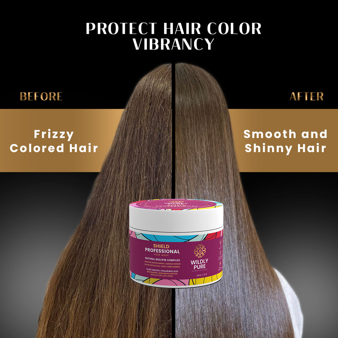 Shield Professional Hair Mask with Plant Keratin for Strength and Color Protection 200mL