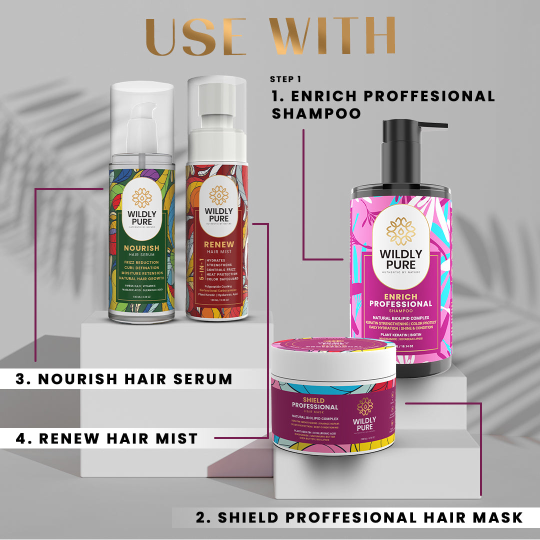 Shield Professional Hair Mask with Plant Keratin for Strength and Color Protection 200mL