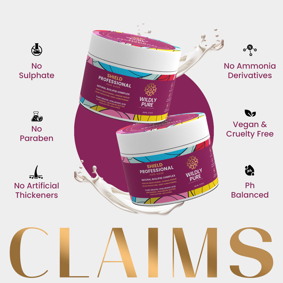 Shield Professional Hair Mask with Plant Keratin for Strength and Color Protection 200mL