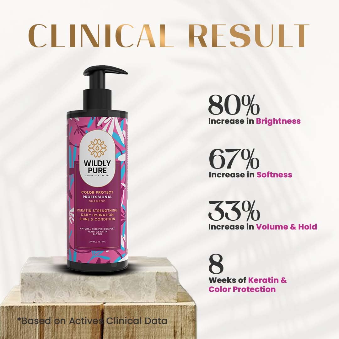 Enrich Plant Keratin Shampoo with Biotin for Strengthening & Color Protection