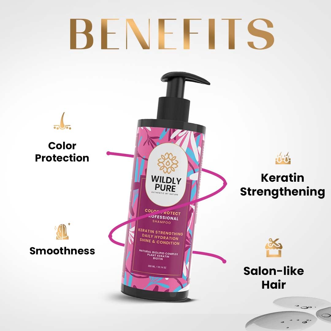 Enrich Plant Keratin Shampoo with Biotin for Strengthening & Color Protection