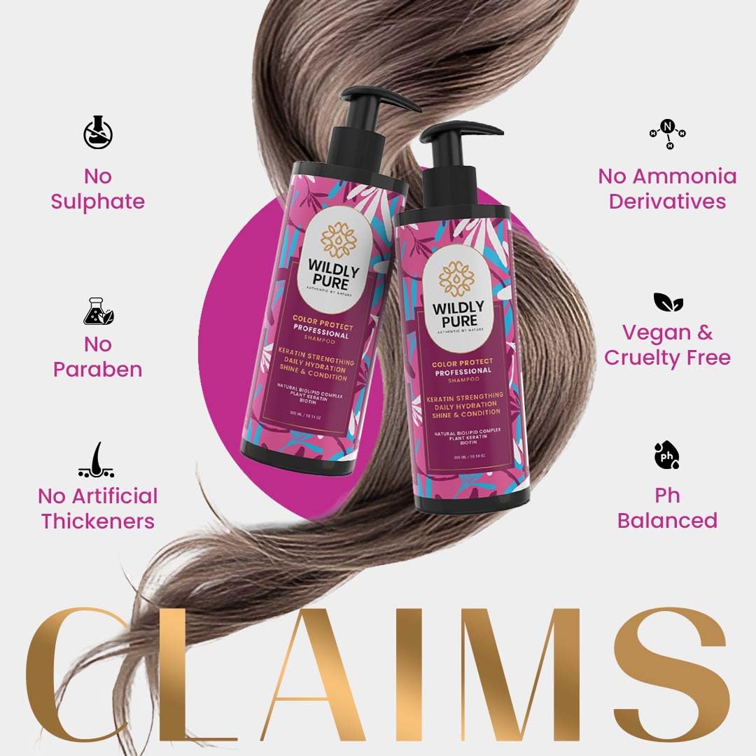 Enrich Plant Keratin Shampoo with Biotin for Strengthening & Color Protection