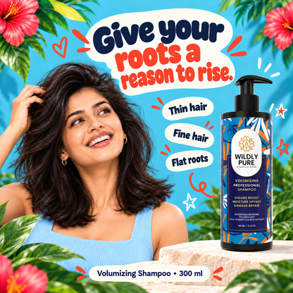Volumizing Professional Shampoo – Hydrogen Bonding Technology for Thin & Flat Hair | 300 ml