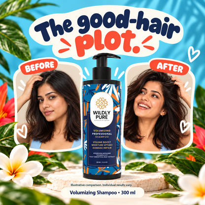 Volumizing Professional Shampoo – Hydrogen Bonding Technology for Thin & Flat Hair | 300 ml