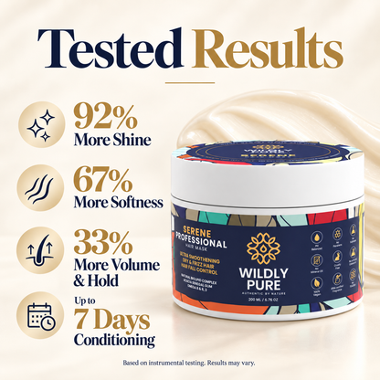 Serene Professional Hair Mask – 10 Min Salon-Like Hair | 72H Frizz Control | 200 ml