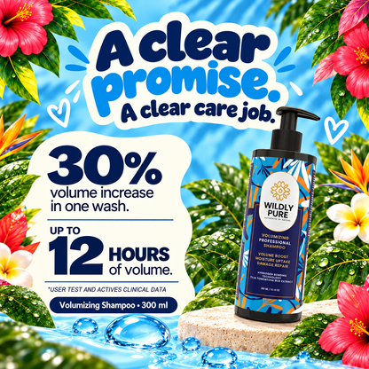Volumizing Professional Shampoo – Hydrogen Bonding Technology for Thin & Flat Hair | 300 ml