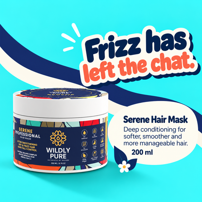 Serene Professional Hair Mask – 10 Min Salon-Like Hair | 72H Frizz Control | Pack of 2 (400 ml)