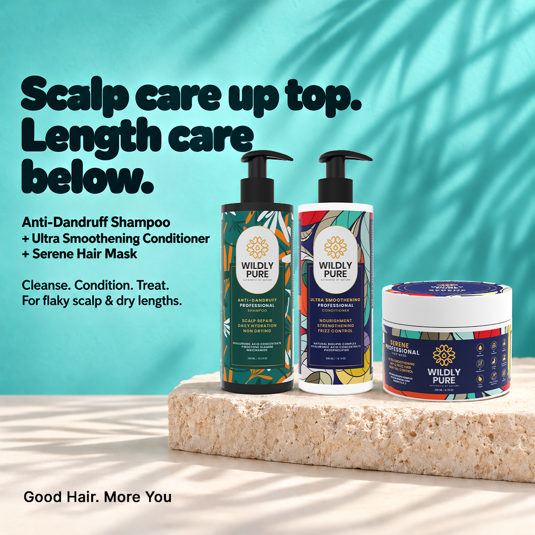 Dandruff Defense Kit with Shampoo, Conditioner & Hair Mask Pack of 3