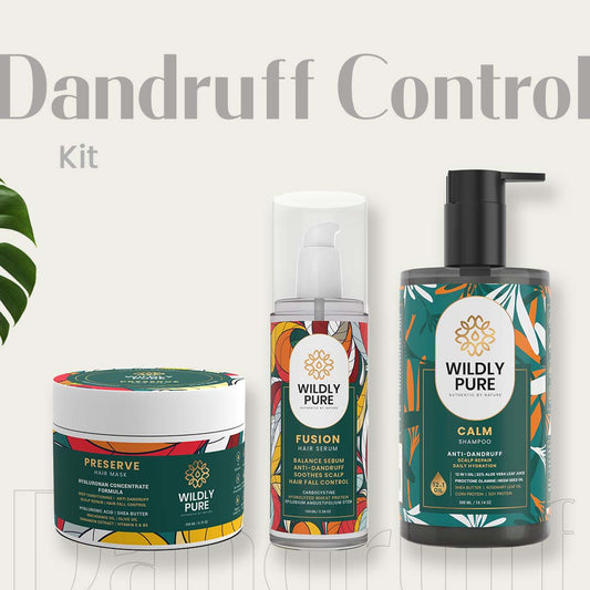 Dandruff Control Kit with Shampoo, Conditioner and Hair Serum Pack of 3