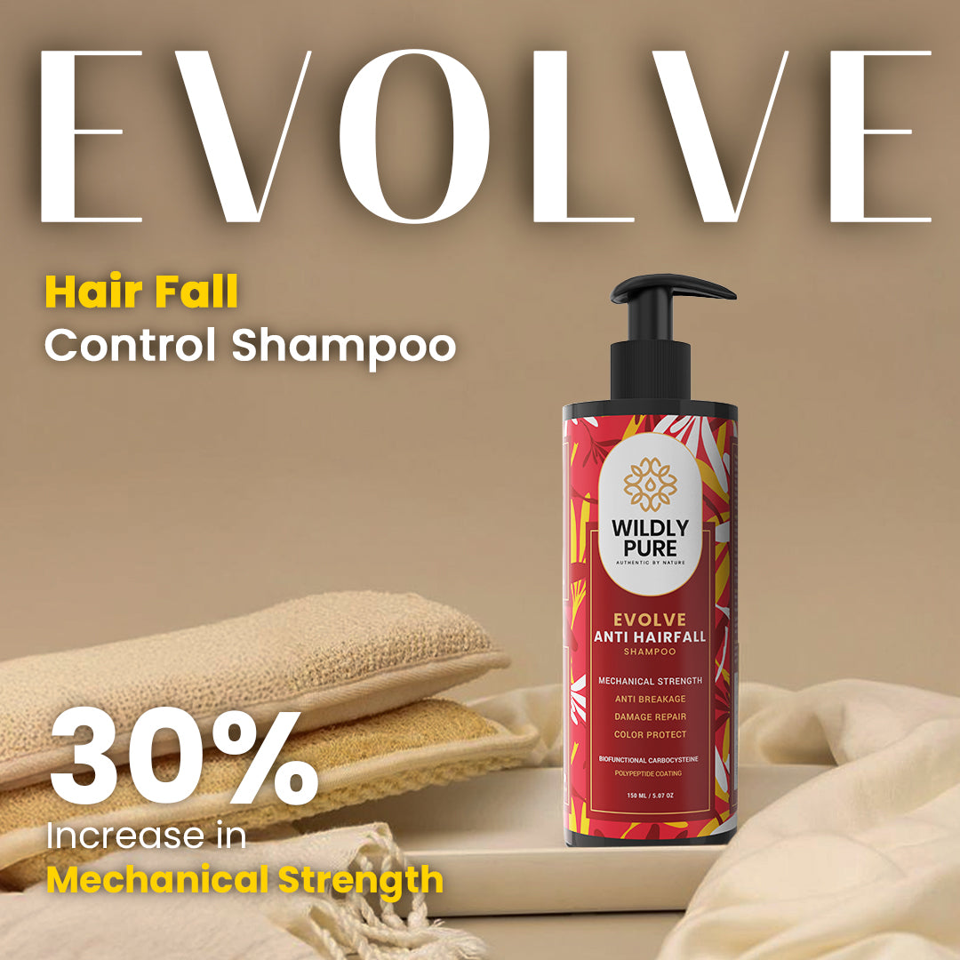 Evolve Hair fall Control Shampoo with Polypeptides & Biofunctional Carbocysteine 150ml