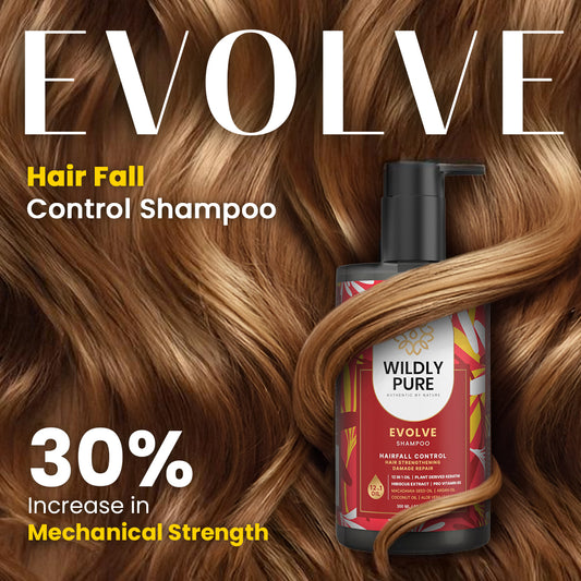 Evolve Hair fall Control Shampoo with Polypeptides & Biofunctional Carbocysteine