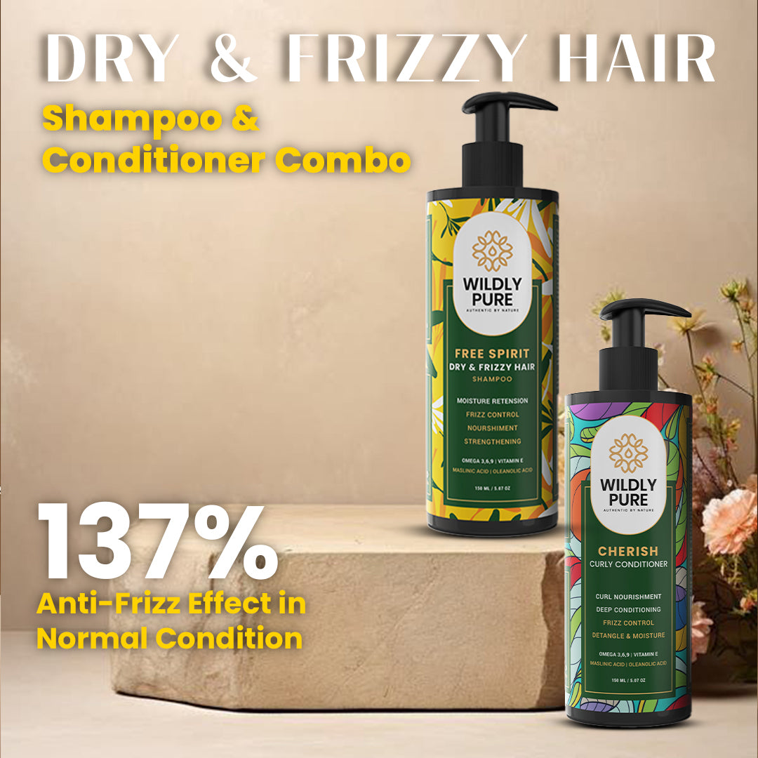 Dry and Frizzy Hair Combo Shampoo and Conditioner with Vitamin E and Tocopherols- 150ml