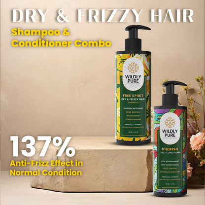 Dry and Frizzy Hair Combo Shampoo and Conditioner with Vitamin E and Tocopherols- 150ml