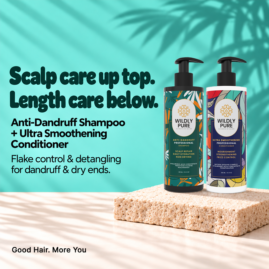 Dandruff Control Shampoo and Conditioner Combo with Nasturtium and Biolipid Complex