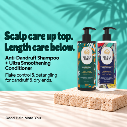 Dandruff Control Shampoo and Conditioner Combo with Nasturtium and Biolipid Complex