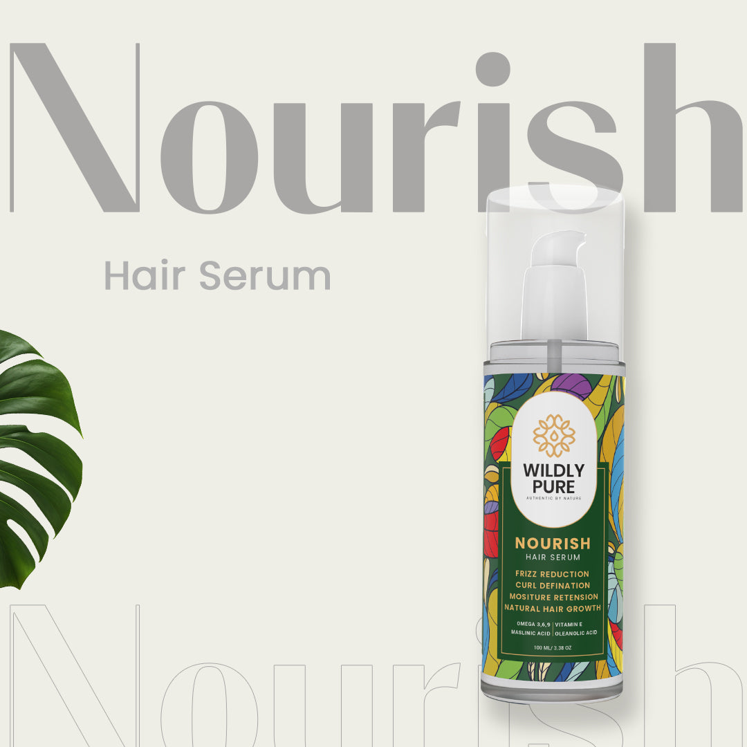 Nourish Hair Serum with Infused Bioactive Molecules for Dry, Frizzy & Curly Hair | 100mL