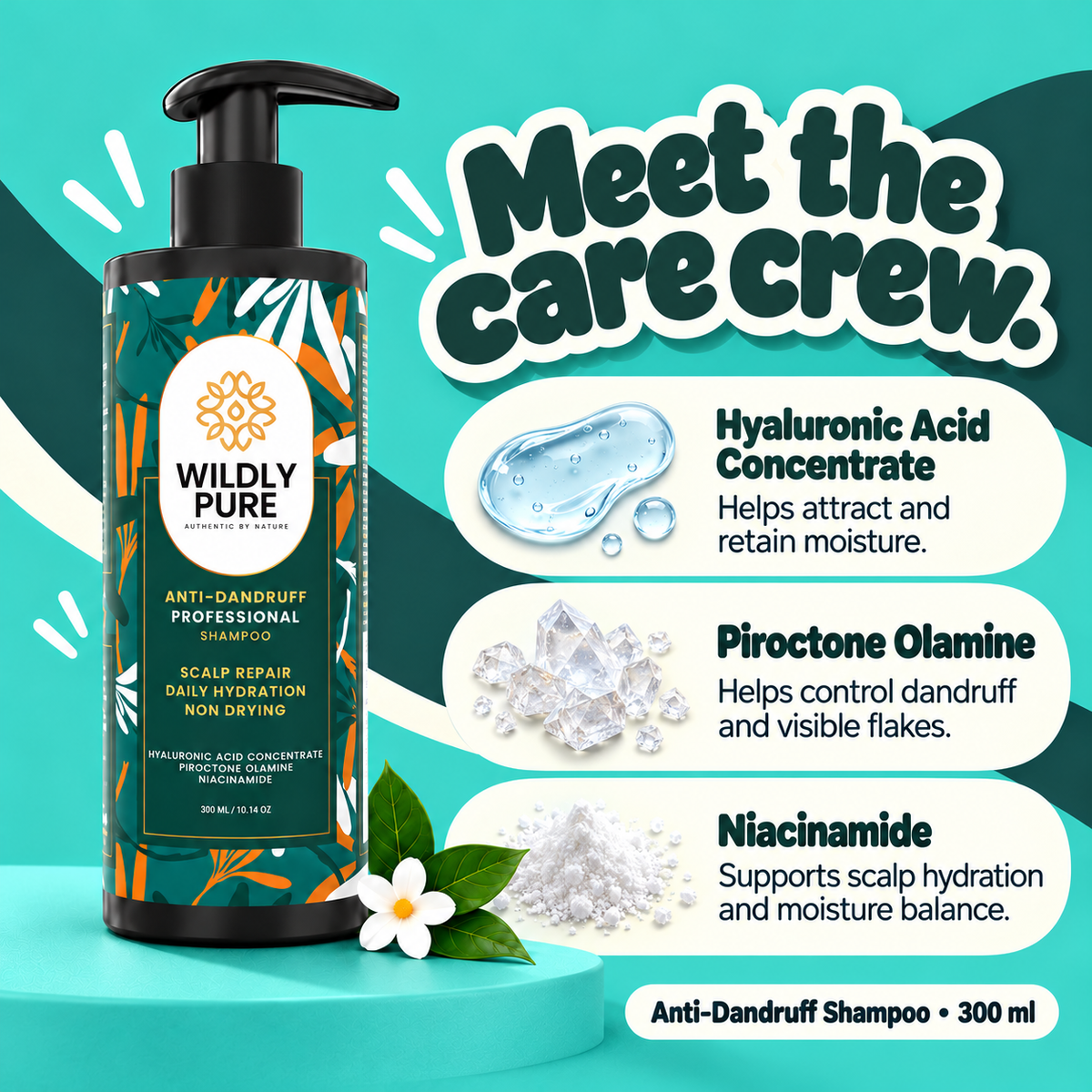 Calm Professional Anti-Dandruff Shampoo – Flakes, Itching & Oily Scalp Care | 300 ml