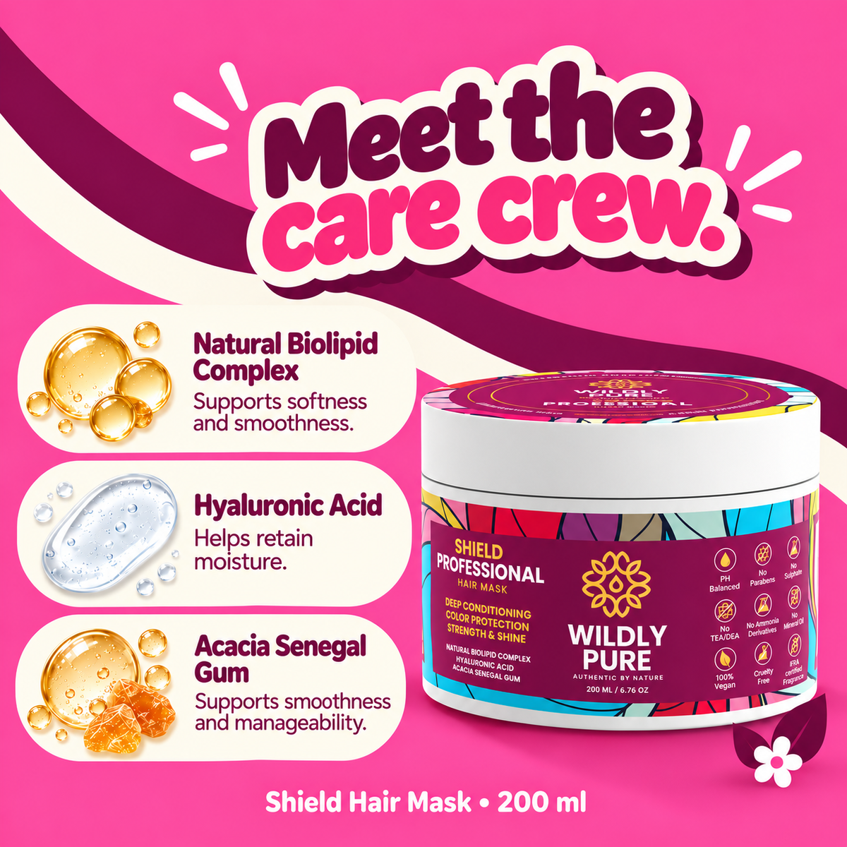 Shield Professional Hair Mask – Heat Styling Damage & Color Protection | 200 ml