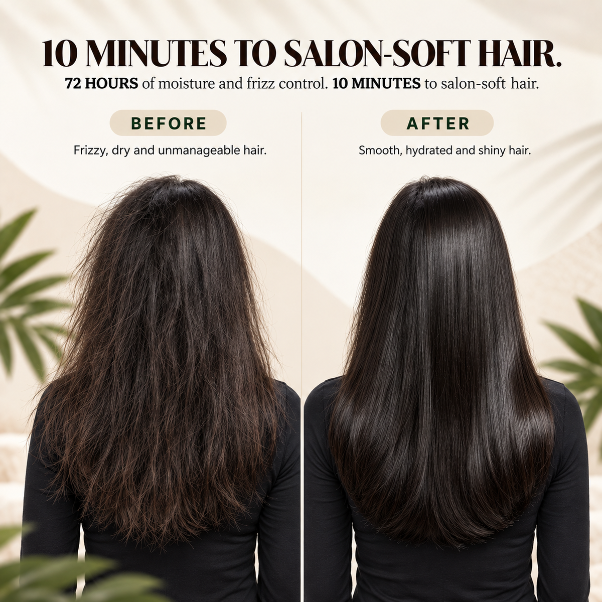 Serene Professional Hair Mask – 10 Min Salon-Like Hair | 72H Frizz Control | Pack of 2 (400 ml)