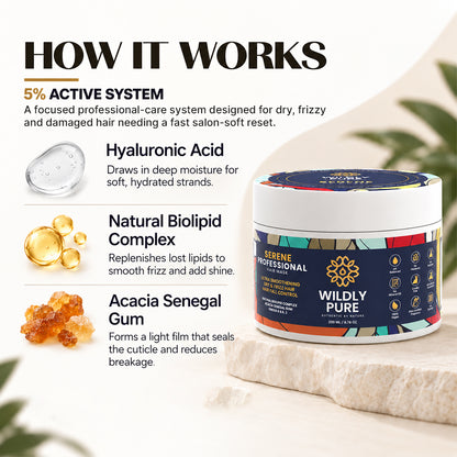 Serene Professional Hair Mask – 10 Min Salon-Like Hair | 72H Frizz Control | Pack of 2 (400 ml)