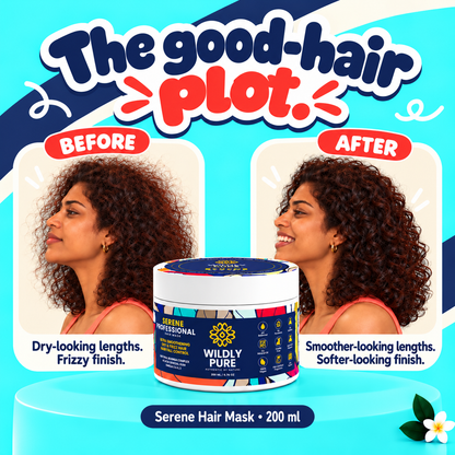 Serene Professional Hair Mask – 10 Min Salon-Like Hair | 72H Frizz Control | Pack of 2 (400 ml)