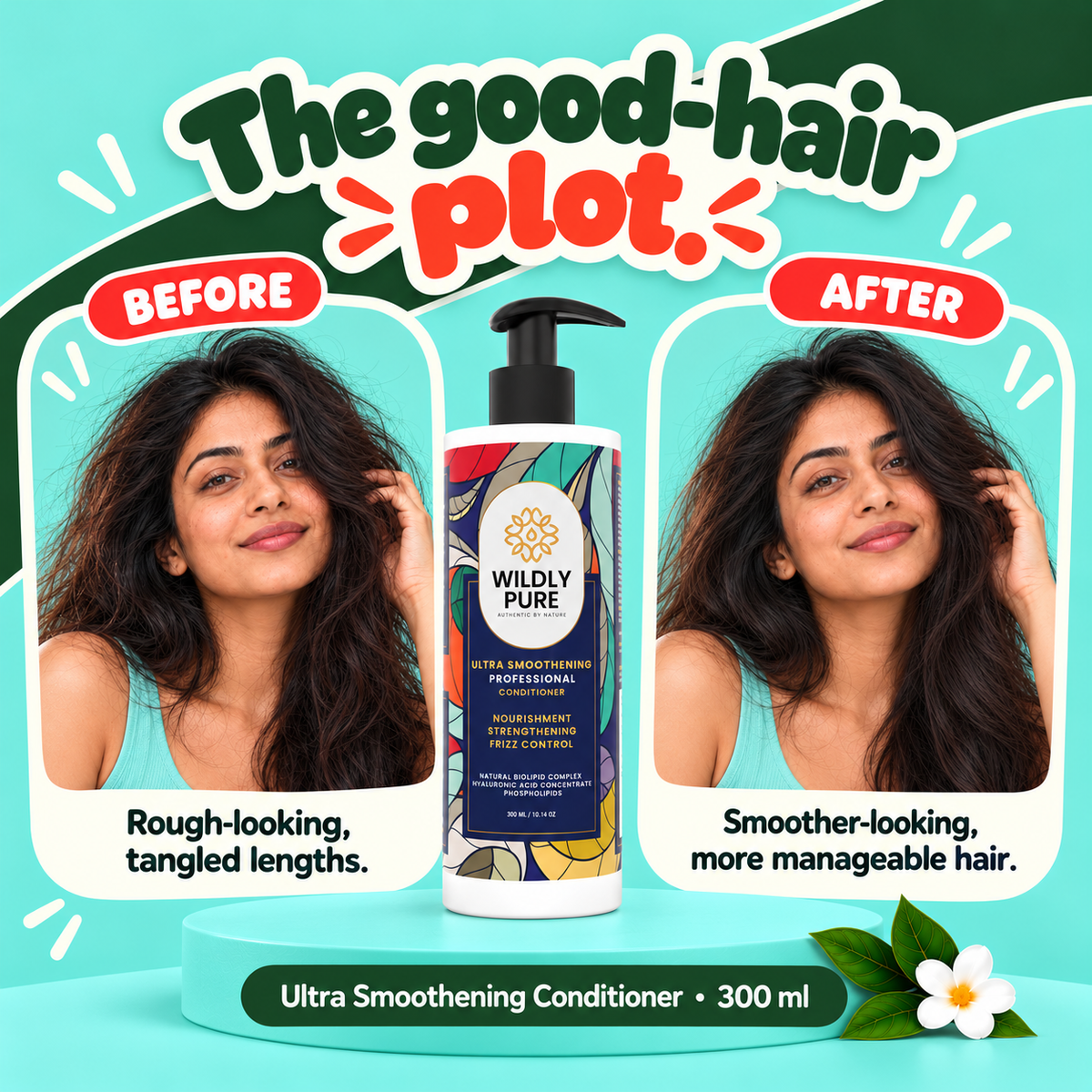 Hydrate Professional Ultra Smoothening Conditioner – 72H Deep Conditioning | 300 ml