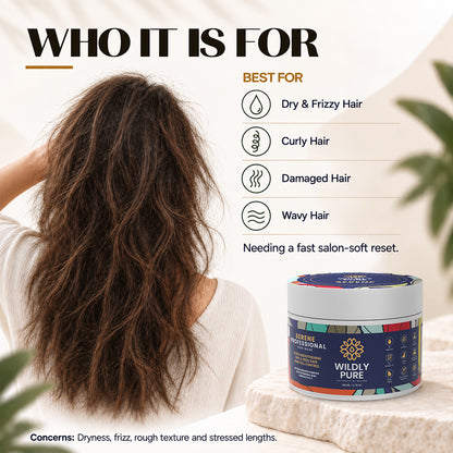 Serene Professional Hair Mask – 10 Min Salon-Like Hair | 72H Frizz Control | Pack of 2 (400 ml)