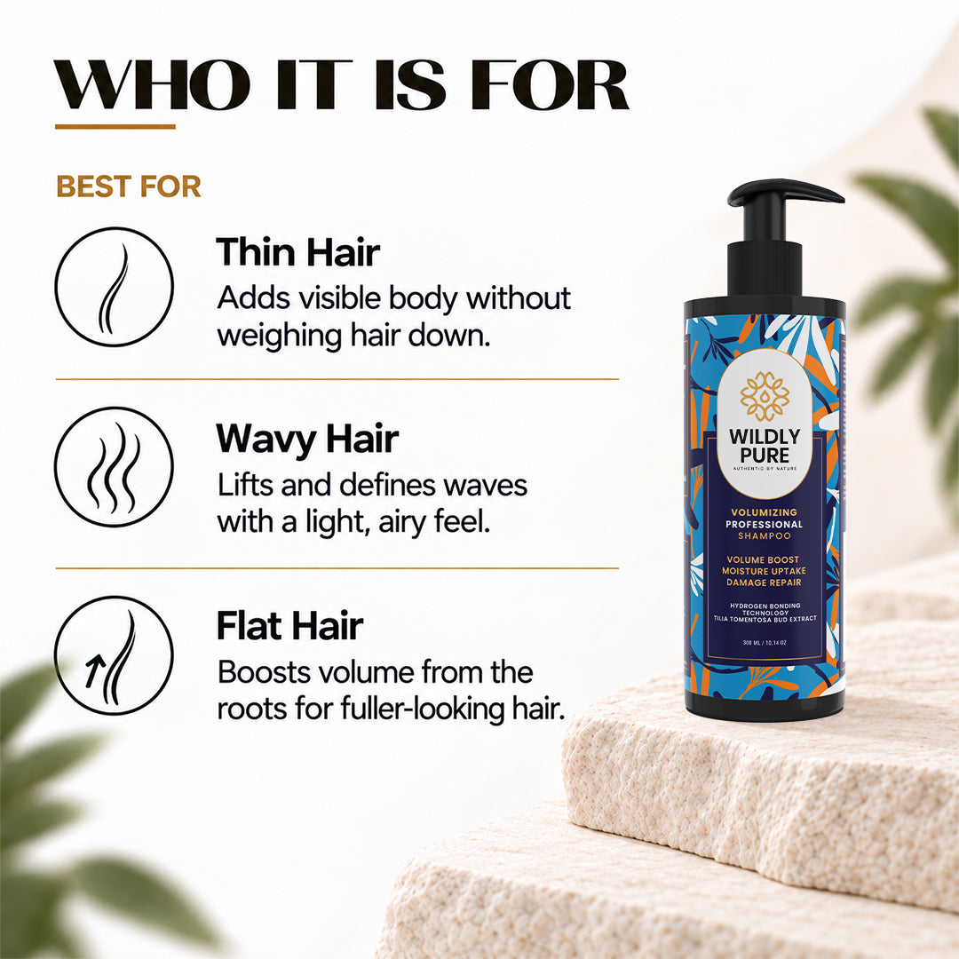 Volumizing Professional Shampoo – Hydrogen Bonding Technology for Thin & Flat Hair | 300 ml