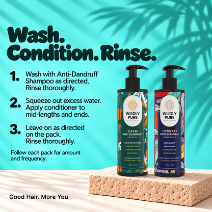 Dandruff Control Shampoo and Conditioner Combo with Nasturtium and Biolipid Complex 150ml x 2