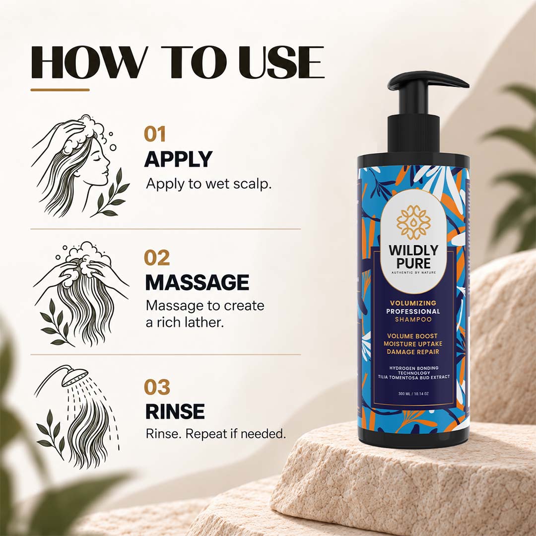 Volumizing Professional Shampoo – Hydrogen Bonding Technology for Thin & Flat Hair | 300 ml