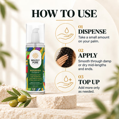 Nourish Professional Hair Serum – Humidity Frizz Control & Shine | 100 ml