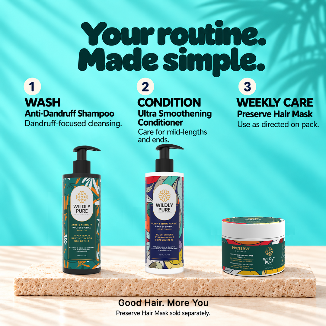 Dandruff Control Shampoo and Conditioner Combo with Nasturtium and Biolipid Complex