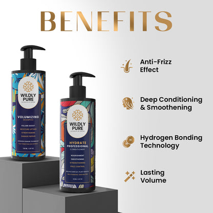Volumizing shampoo and conditioner combo with Hydrogen Bonding & Biolipid Complex 150ml x 2