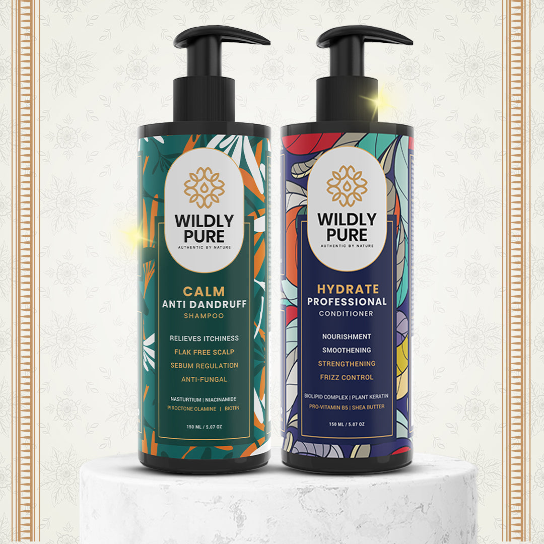 Dandruff Control Shampoo and Conditioner Combo with Nasturtium and Biolipid Complex