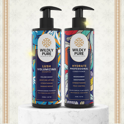 Volumizing shampoo and conditioner combo with Hydrogen Bonding & Biolipid Complex