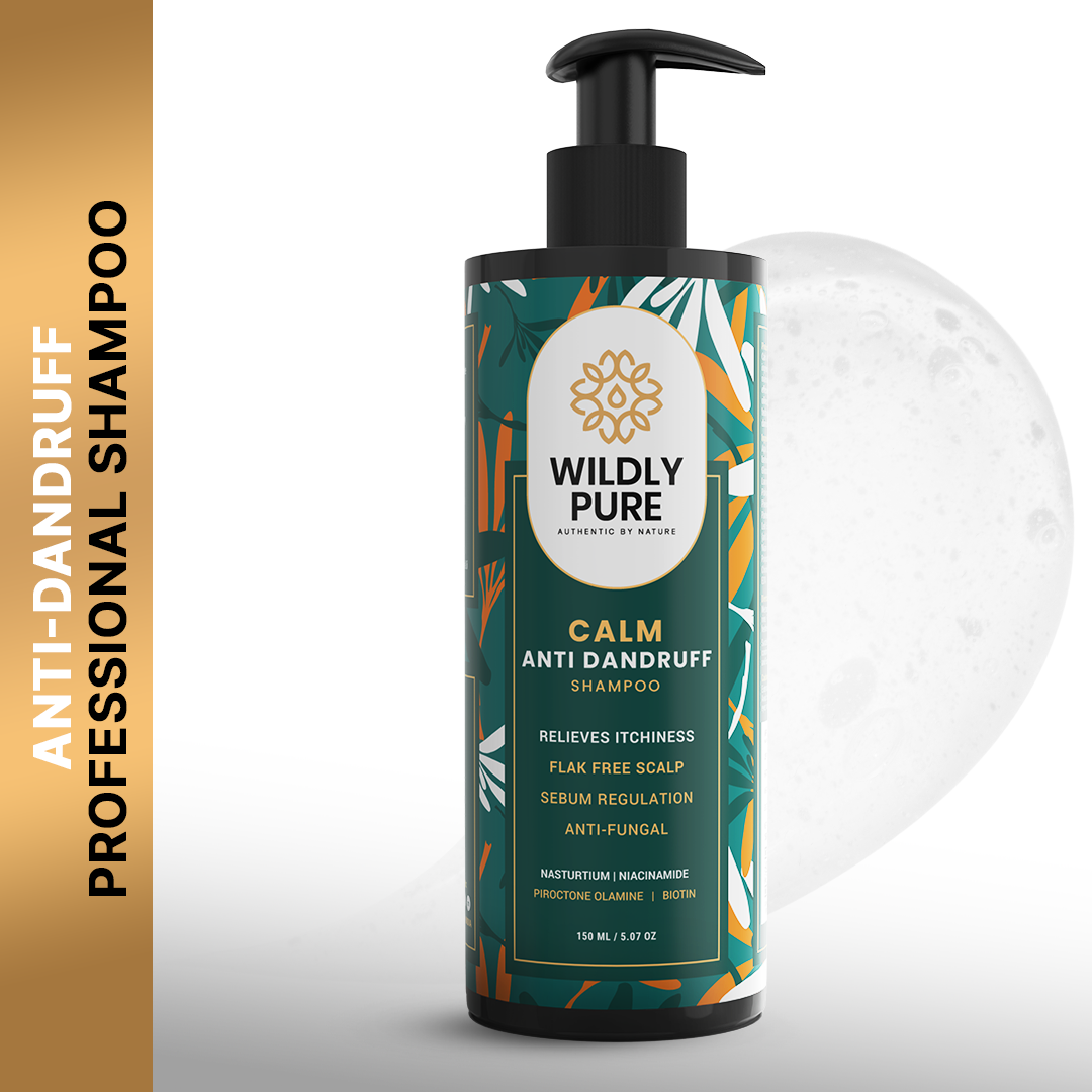 Calm Anti Dandruff Shampoo with Nasturtium Extract, Piroctone Olamine, & Biotin