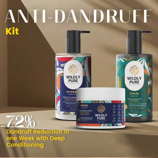 Dandruff Defense Kit with Shampoo, Conditioner & Hair Mask Pack of 3