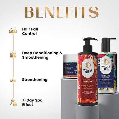 Hair fall Control Kit- EVOLVE HAIR-FALL CONTROL SHAMPOO HYDRATE Conditioner & SERENE Hair Mask