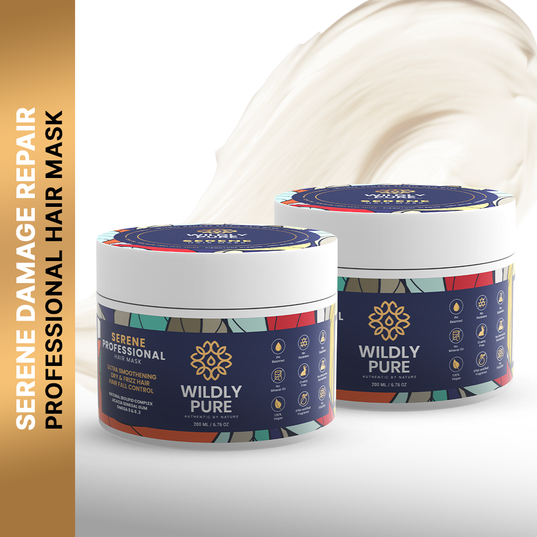 Serene Professional Hair Mask with 12 Oils and Phospholipids for Damage Repair |Pack of 2