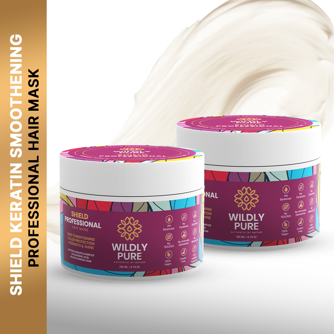 Shield Professional Hair Mask with Plant Keratin for Strength and Color Protection| Pack of 2